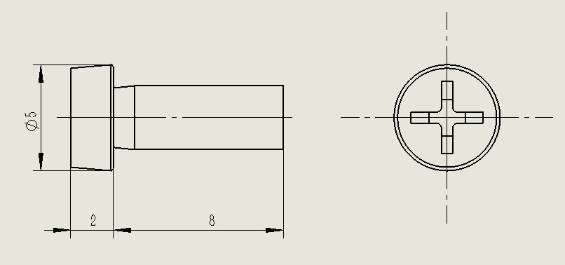 ��˿���M3X8�ߴ�ͼ
